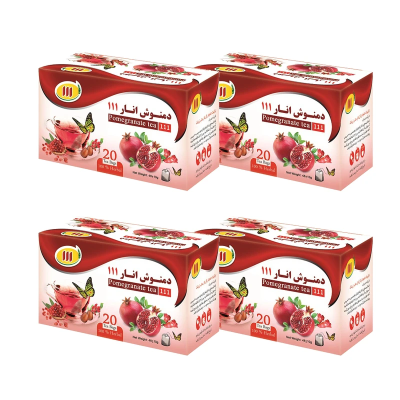 دمنوش گیاهی انار 111 مجموعه 4 عددی