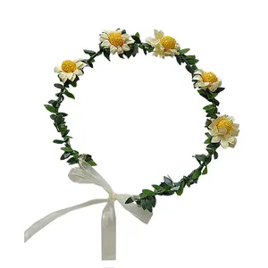 تاج مو دخترانه مدل بابونه و برگ زیتون 345