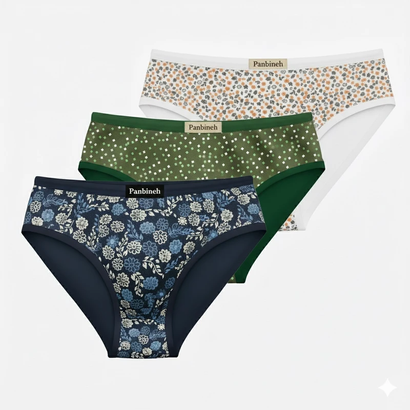 شورت زنانه پنبینه مدل نخ پنبه بسته 3 عددی