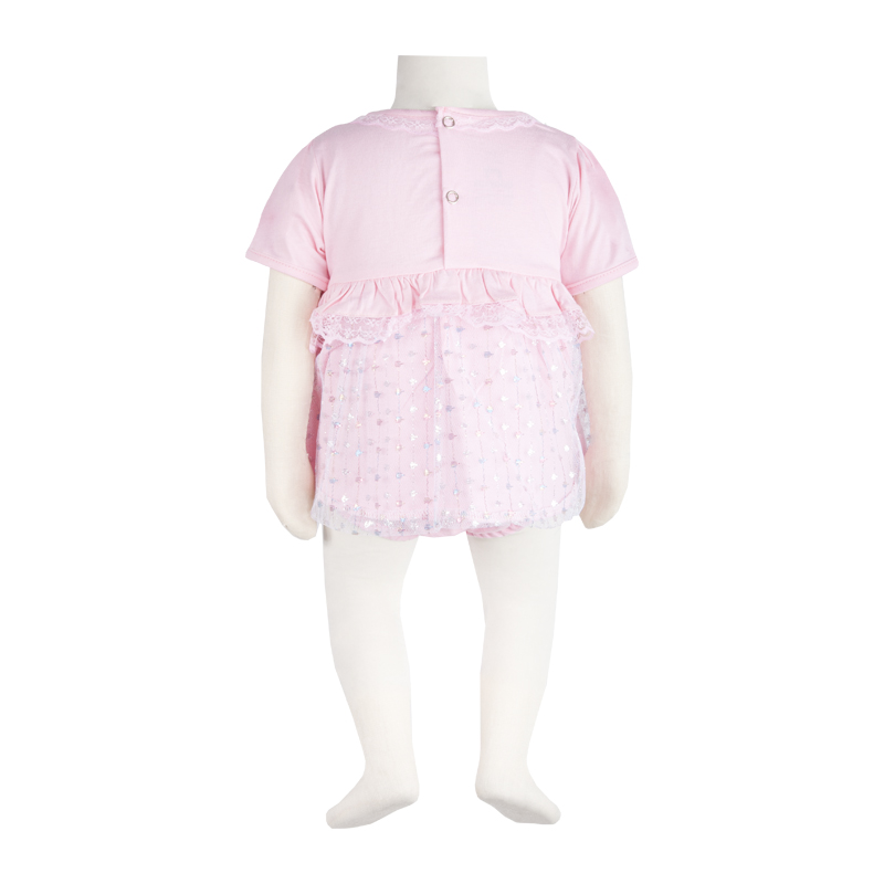 ست پیراهن و شورت نوزادی دخترانه آدمک مدل پروانه کد 127400 رنگ صورتی -  - 5