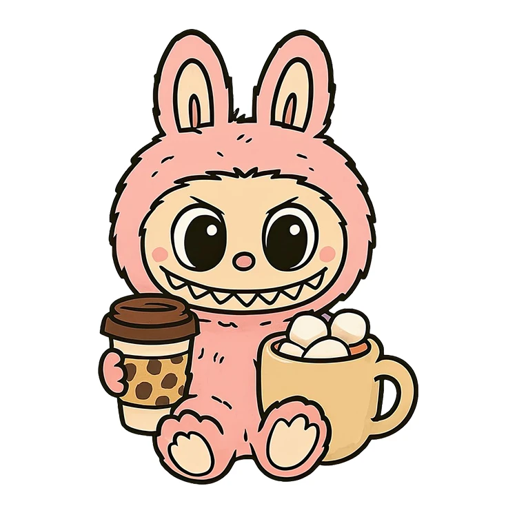 استیکر پارچه و لباس پاد آفرین مدل عروسک لبوبو کد S3106