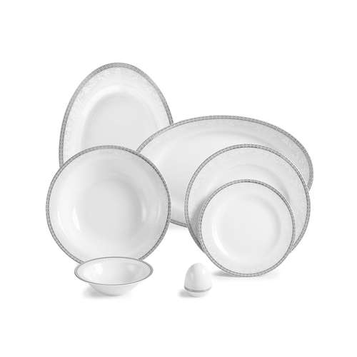 سرویس غذا خوری 28 پارچه چینی زرین ایران سری ایتالیا اف مدل Riva درجه عالی