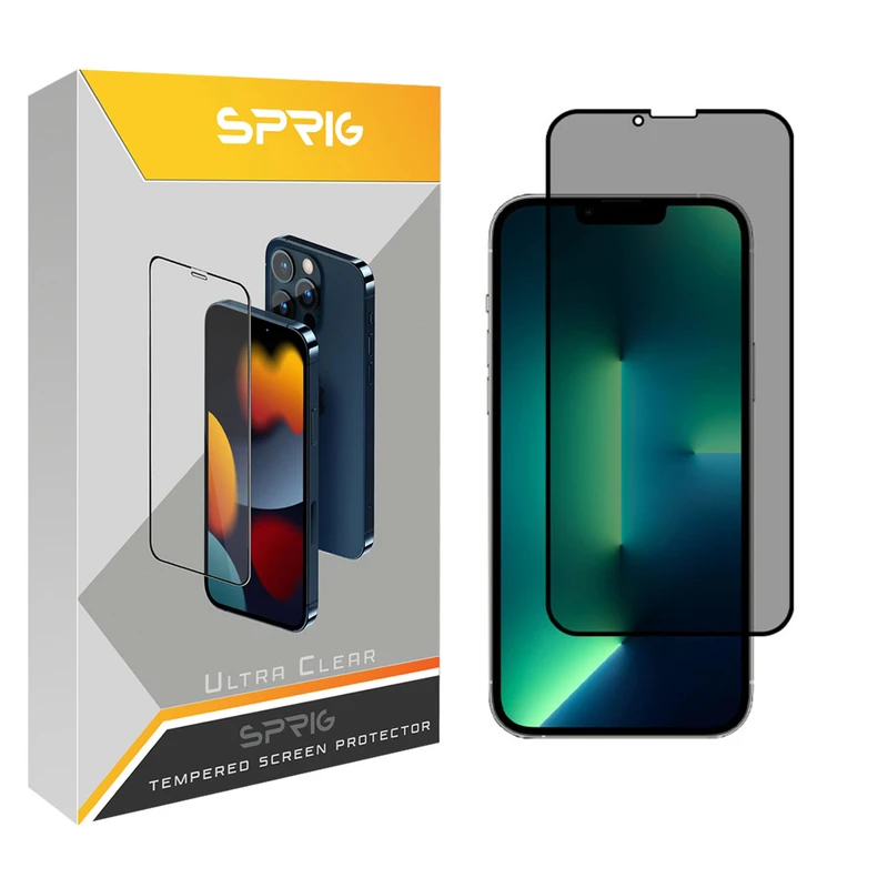 محافظ صفحه نمایش حریم شخصی اسپریگ مدل PRVSP مناسب برای گوشی موبایل اپل iPhone 13 Pro