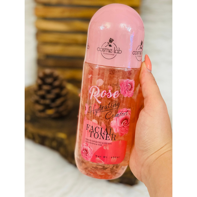 تونر پاک کننده صورت کازملب مدل rose حجم 450 میلی لیتر