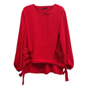 بلوز آستین بلند زنانه مدل جیبدار کد 2