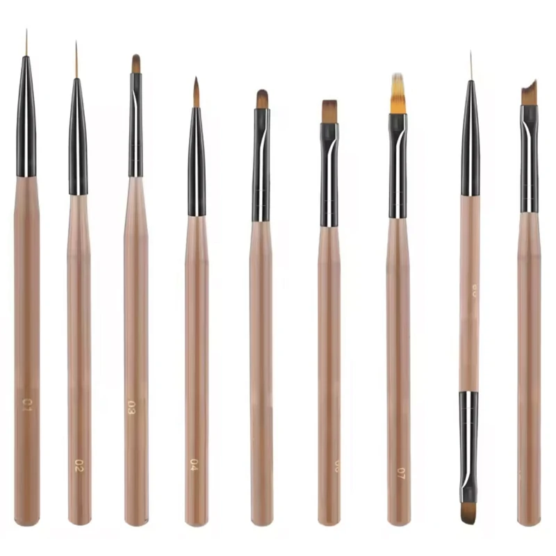 قلم موی طراحی ناخن مدل مكارت مجموعه 9 عددی