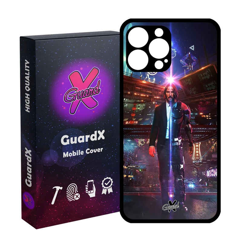 کاور گارد ایکس طرح John Wick مدل Glass10077 مناسب برای گوشی موبایل اپل iPhone 14 Pro Max