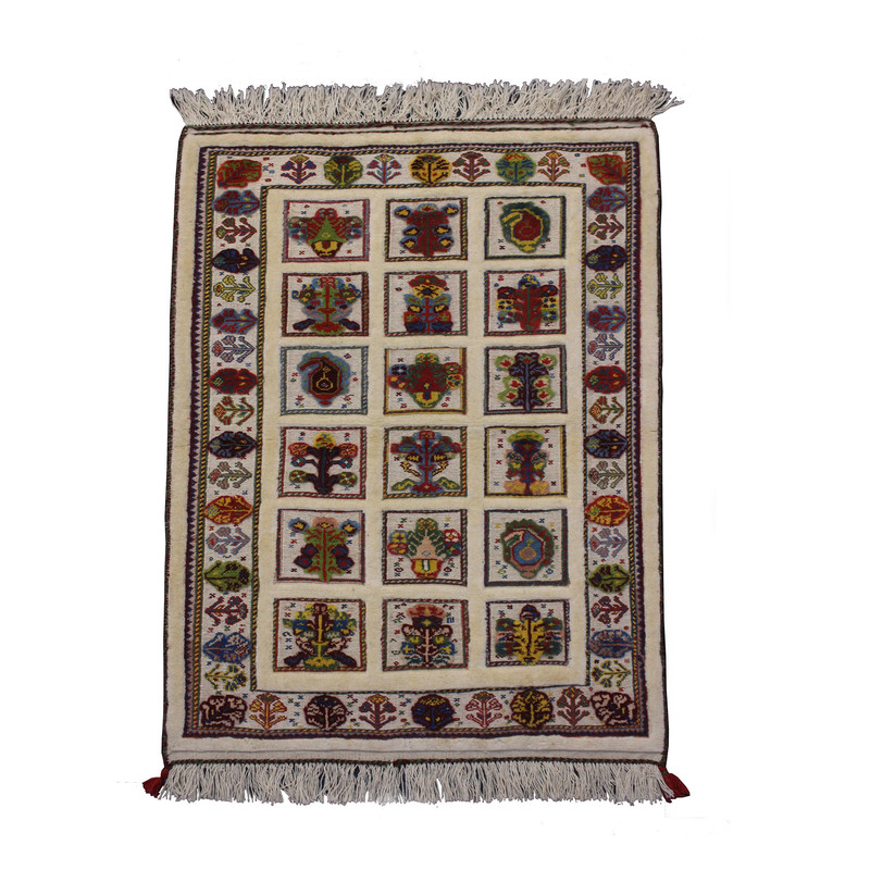 گلیم فرش دستباف یک متری مدل خشتی کد 109