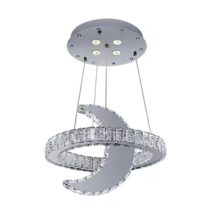 لوستر آویز کریستالی دکورابو مدل ماه کد 01