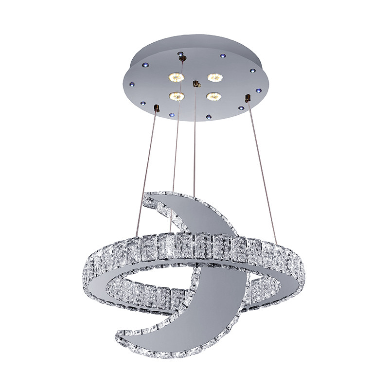 لوستر آویز کریستالی دکورابو مدل ماه کد 01