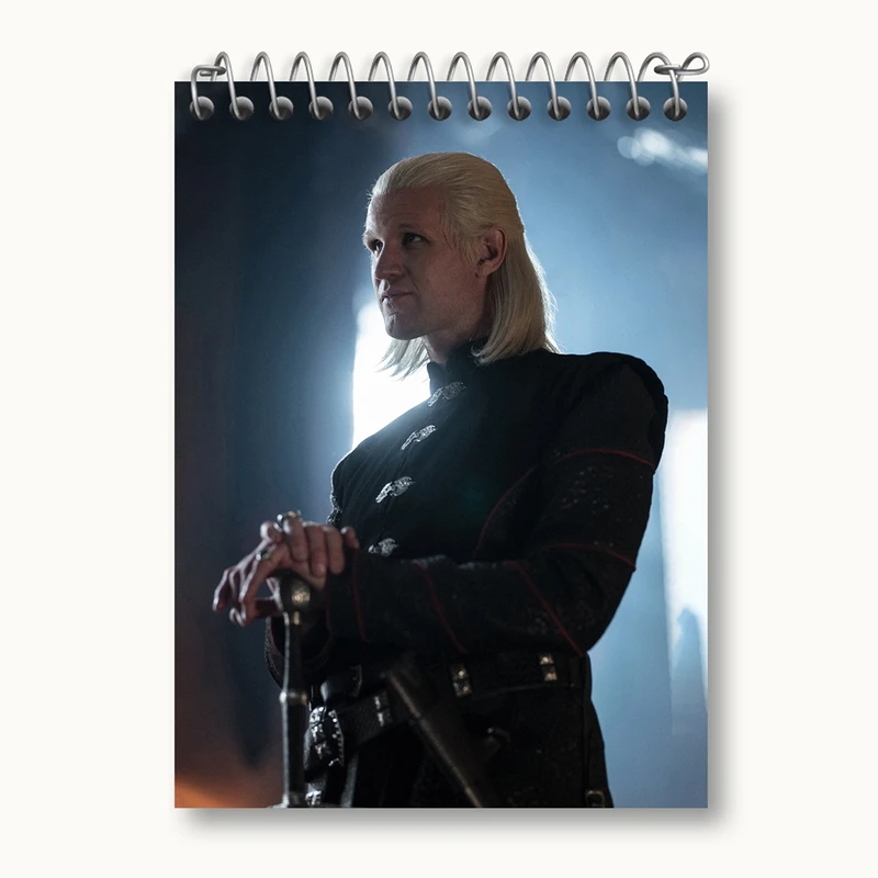 دفتر یادداشت 50 برگ خندالو مدل دیمون سریال خاندان اژدهایان House of dragon کد 28505