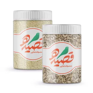 مغز تخمه آفتابگردان قصیده - 400 گرم به همراه کنجد سفید خام قصیده - 400 گرم