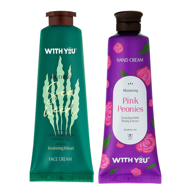 کرم مرطوب کننده ویت یو مدل SEAWEED and Pink Peonies حجم 50 میلی لیتر مجموعه 2 عددی