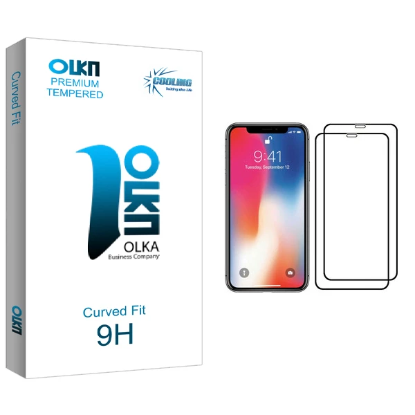 محافظ صفحه نمایش کولینگ مدل Olka glass مناسب برای گوشی موبایل اپل iPhone X بسته دو عددی