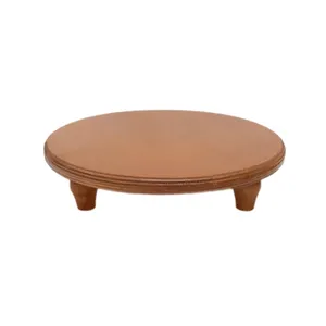 سینی سرو مدل رایزر چوبی طرح گرد کد ply02