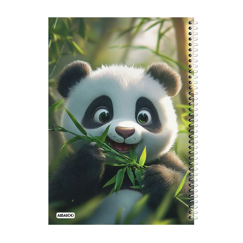 دفتر مشق 50 برگ آلبالو طرح پاندا کد 2106