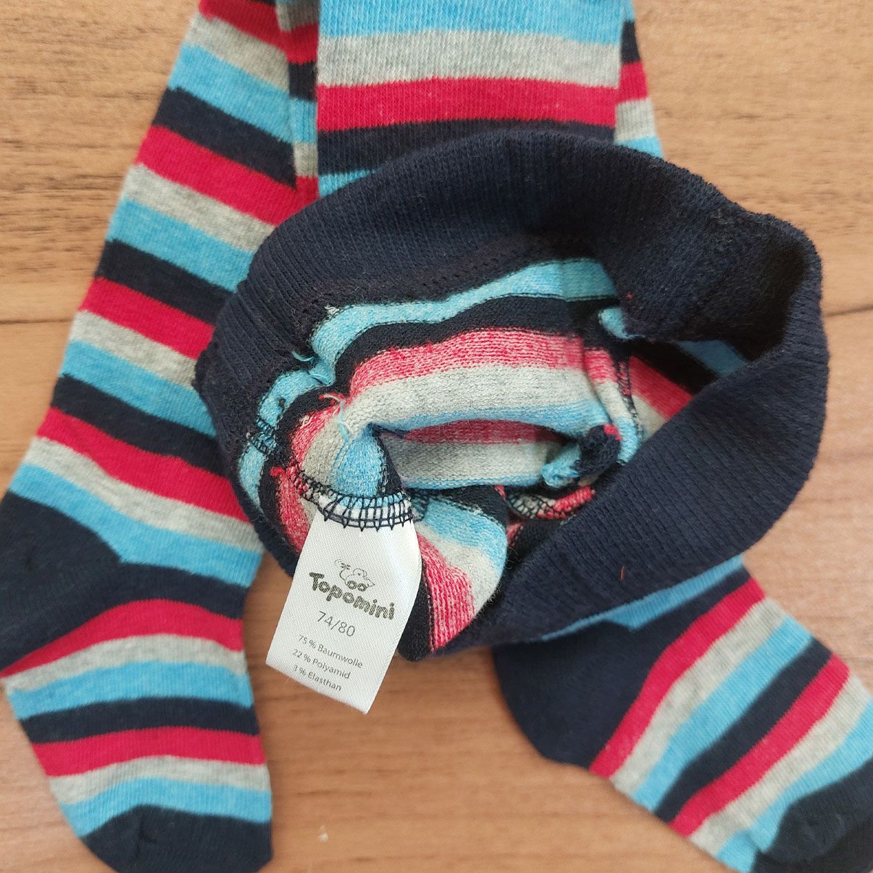 جوراب شلواری نوزادی توپومینی مدل راه راه -  - 2