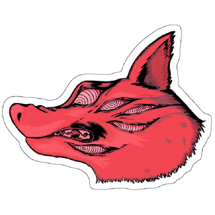 استیکر لپ تاپ مدل Fox Devil