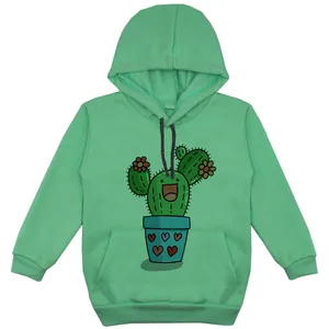 هودی دخترانه مدل کاکتوس F130 رنگ سبز