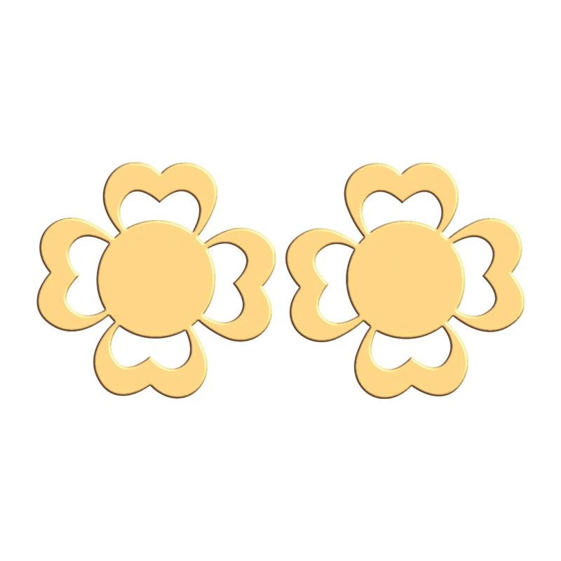گوشواره طلا 18 عیار زنانه فرشته مدل طرح گل کد WEL-000195