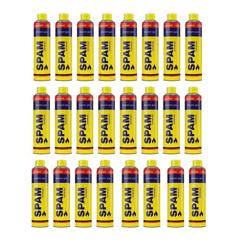 گاز فندک اسپم مدل universal حجم 300 میلی لیتر مجموعه 24 عددی