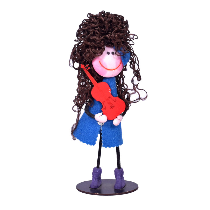 عروسک طرح هلن مدل ویالن کد 012 ارتفاع 22 سانتی متر