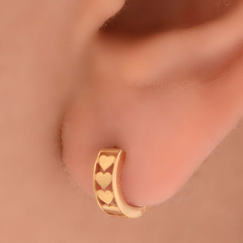 گوشواره طلا 18 عیار زنانه طلای مستجابی مدل قلب جلوا کد 2 گوشواره طلا 18 عیار زنانه طلای مستجابی مدل قلب جلوا کد 2