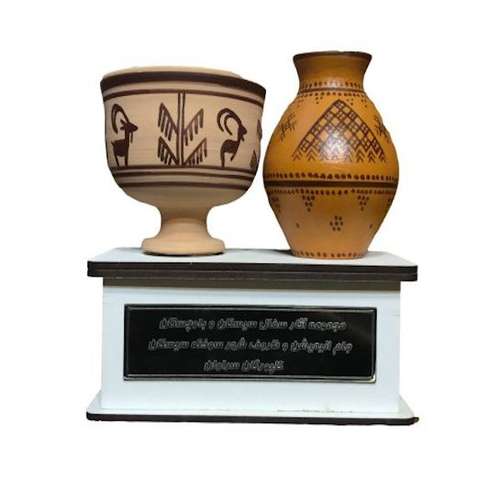 تندیس سفالی مدل 2 تکه گلپورگان ترکیبی