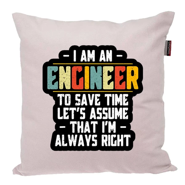 کوسن پاد آفرین مدل مهندس دانشجو مهندسی کد PK301563 سایز 30*30 سانتی متر