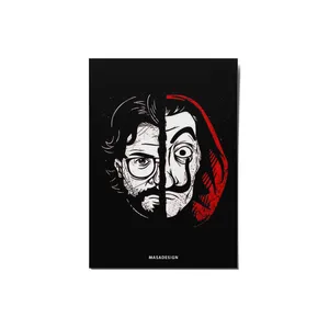 کارت پستال ماسا دیزاین مدل POSTV275 طرح LACASA DE PAPEL 