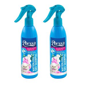 اسپری شامپو خشک سگ و گربه پرسا مدل Waterless حجم 250 میلی لیتر بسته 2 عددی