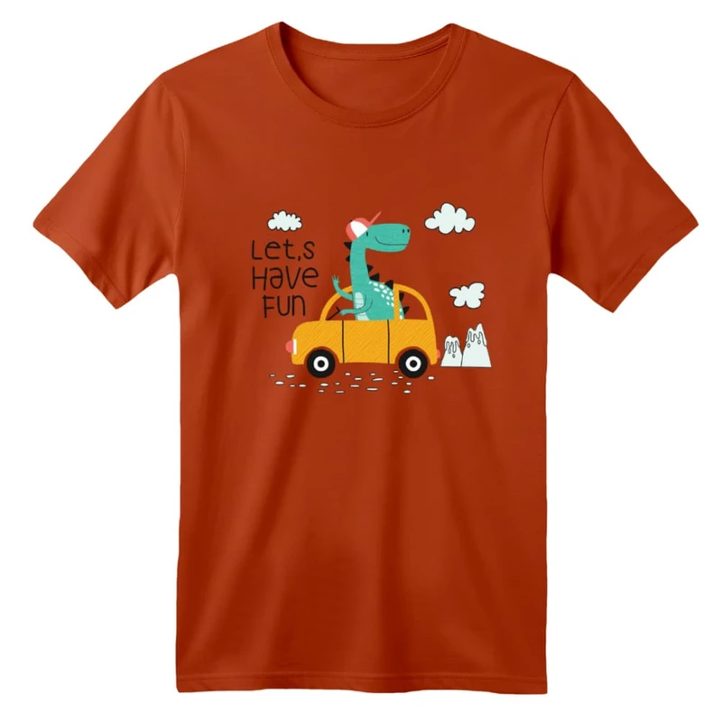 تی شرت آستین کوتاه بچگانه مدل دایناسور کد ۲۲