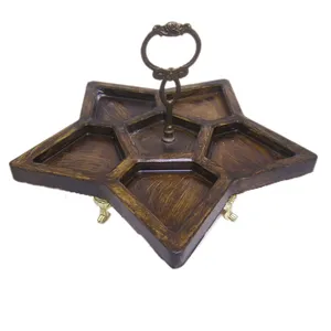اردو خوری طرح ستاره چوبی دسته دار مدل سنگ مصنوعی 