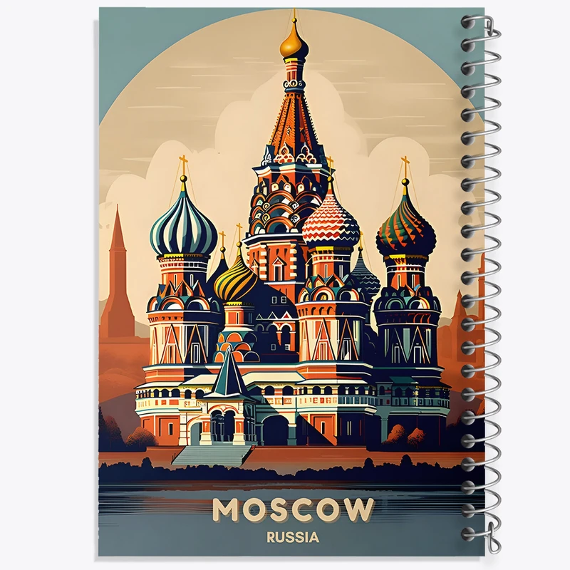 دفتر شطرنجی 50 برگ خندالو طرح موسکو (Moscow) کد F6369