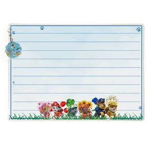 تخته وایت برد مدل آموزش دست ورزی دو زبانه کد pmw.12 سایز 20x30 سانتی متر