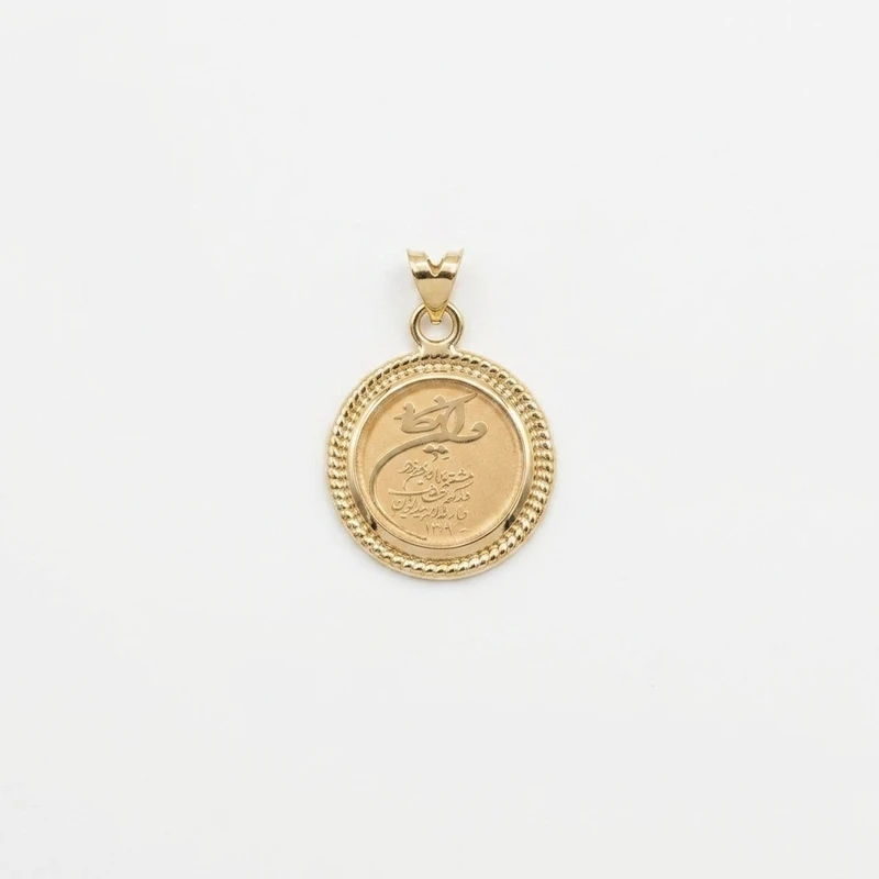 آویز گردنبند طلا 18 عیار زنانه طلای کامک طرح وان یکاد