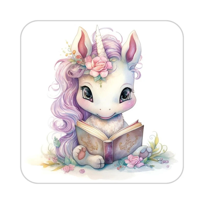 زیر لیوانی کاکتی طرح اسب تک شاخ و یونیکورن مدل mp32716