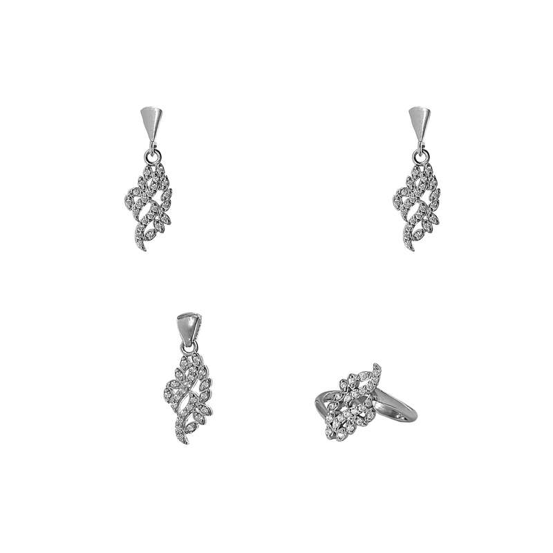 نیم ست نقره زنانه مدل zock-100219