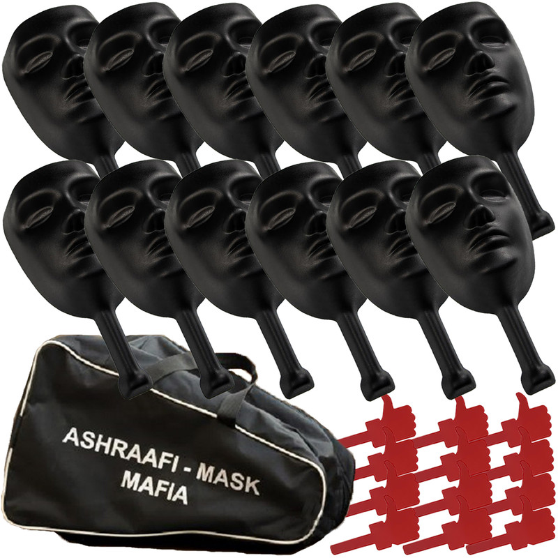 ماسک ایفای نقش مافیا مدل اشرافی بهمراه نشان تایید و کیف مخصوص مجموعه 25 عددی
