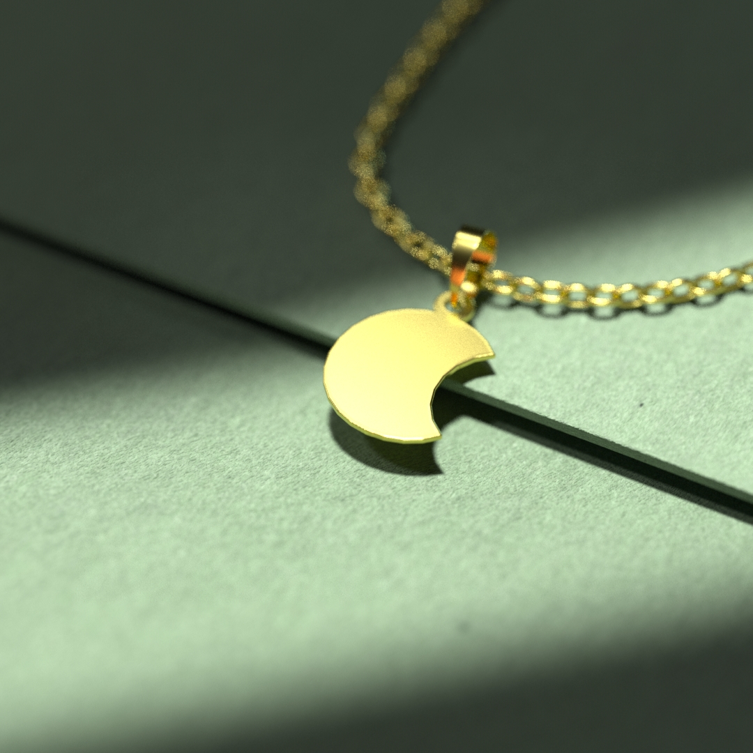 گردنبند طلا 18 عیار زنانه مدوپد مدل ماه کد A3-1-1035