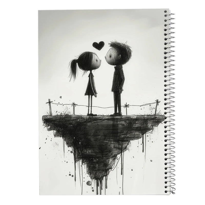 دفتر مشق 100 برگ مدوپد مدل عاشقانه love کد DF14100