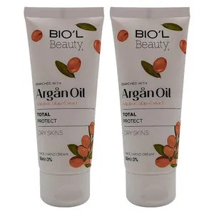 کرم مرطوب کننده بیول مدل روغن آرگان حجم 60 میلی لیتر مجموعه 2 عددی