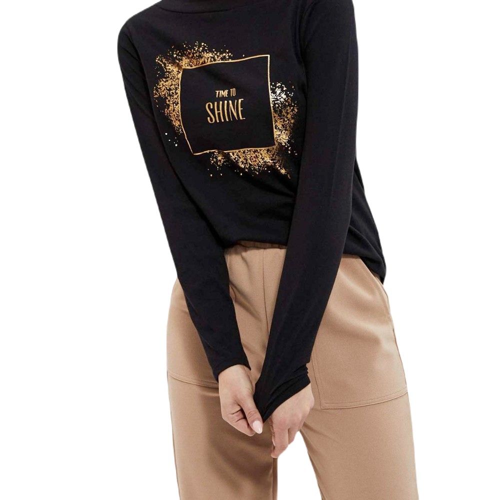 تی شرت آستین بلند زنانه هومنیتی مدل WYWTS3702-BLK -  - 3