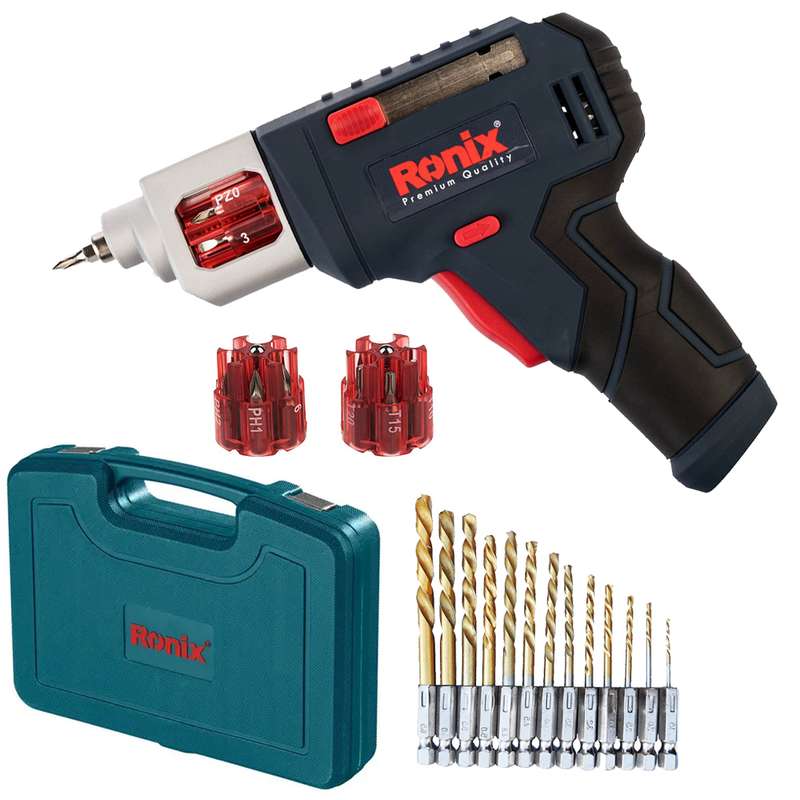 پیچ گوشتی شارژی رونیکس مدل 8505 مجموعه 32 عددی پیچ گوشتی شارژی رونیکس مدل 8505 مجموعه 32 عددی