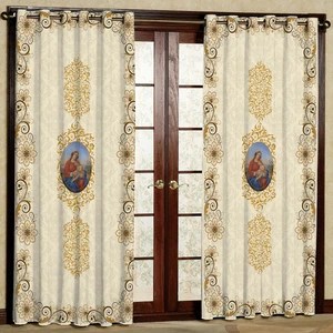 پرده مدل مخمل پانچی کد 1810T2 سایز 200x140 سانتی متر