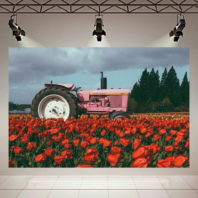 تابلو بوم طرح مخمل تراکتور مدل دشت لاله کد AR304170