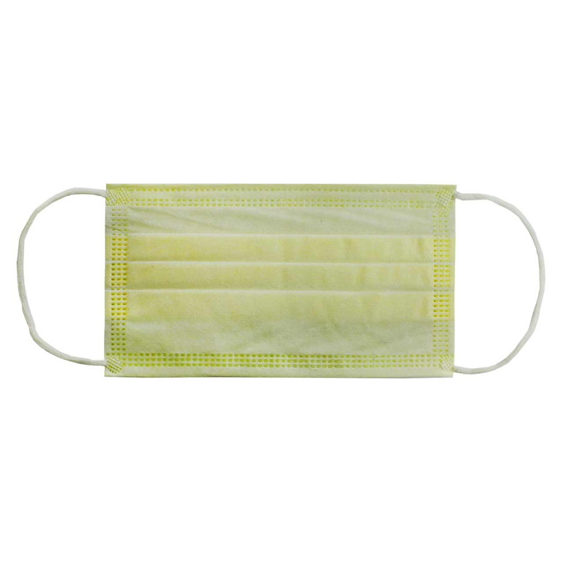 ماسک تنفسی رهام مدل سه لایه RTA-50-Ylw بسته 50 عددی