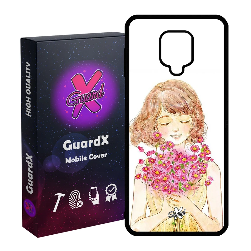 کاور گارد ایکس طرح دختر مدل Glass10239 مناسب برای گوشی موبایل سامسونگ Redmi Note 9S / Note 9 Pro / Note 9 Pro Max