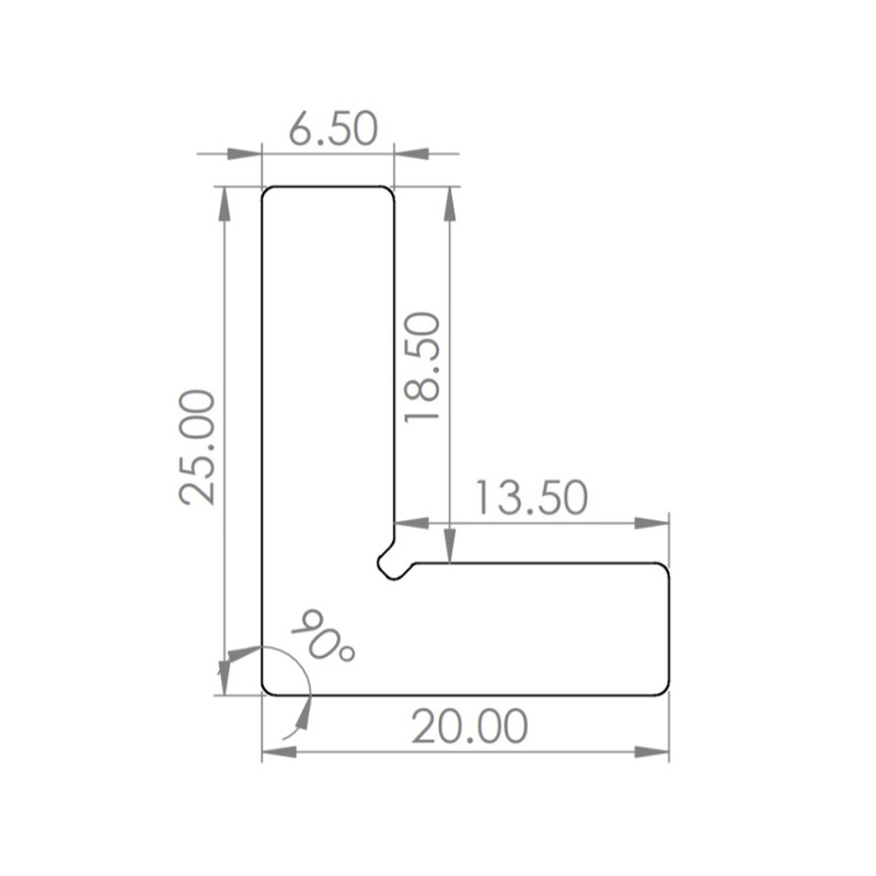 گونیا مویی مدل A90p 25×20mm گونیا مویی مدل A90p 25×20mm