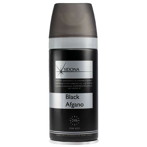 اسپری خوشبو کننده بدن مردانه سیدونا مدل Black Afgano حجم 150 میلی لیتر